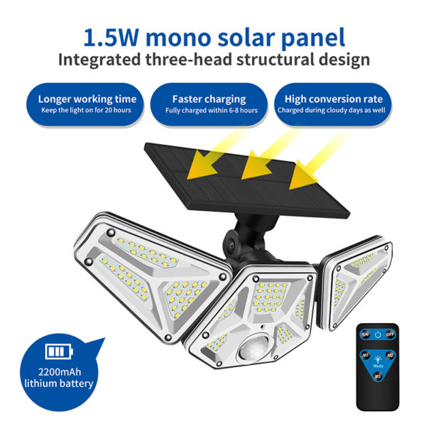 solar security light with remote