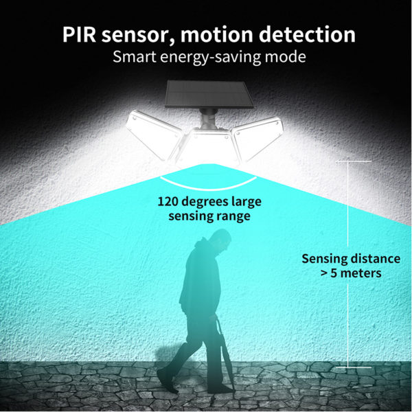 pir sensor solar security light