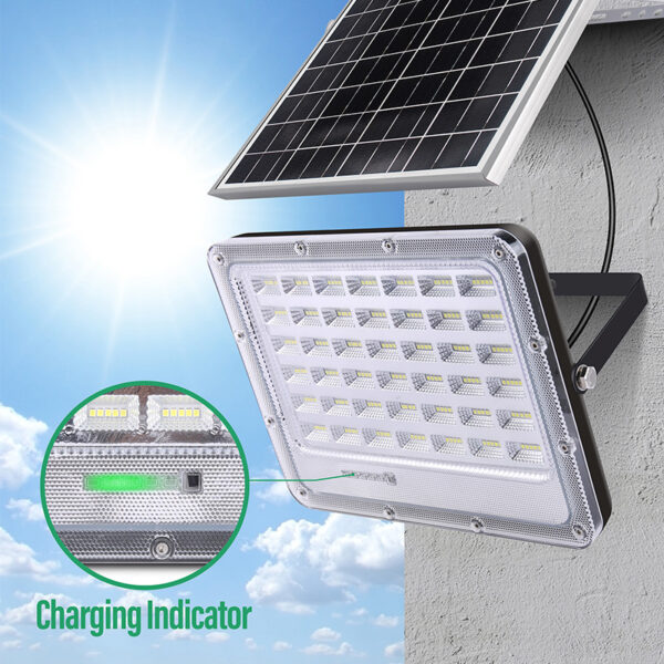 charging indicator solar flood light